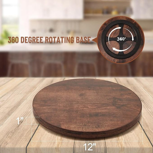 12-inch Lazy Susan Organizers, ACIAZAAZ Lazy Susan Turntable for Cabinet, Kitchen Turntable Storage for Table, Countertop, Pantry
