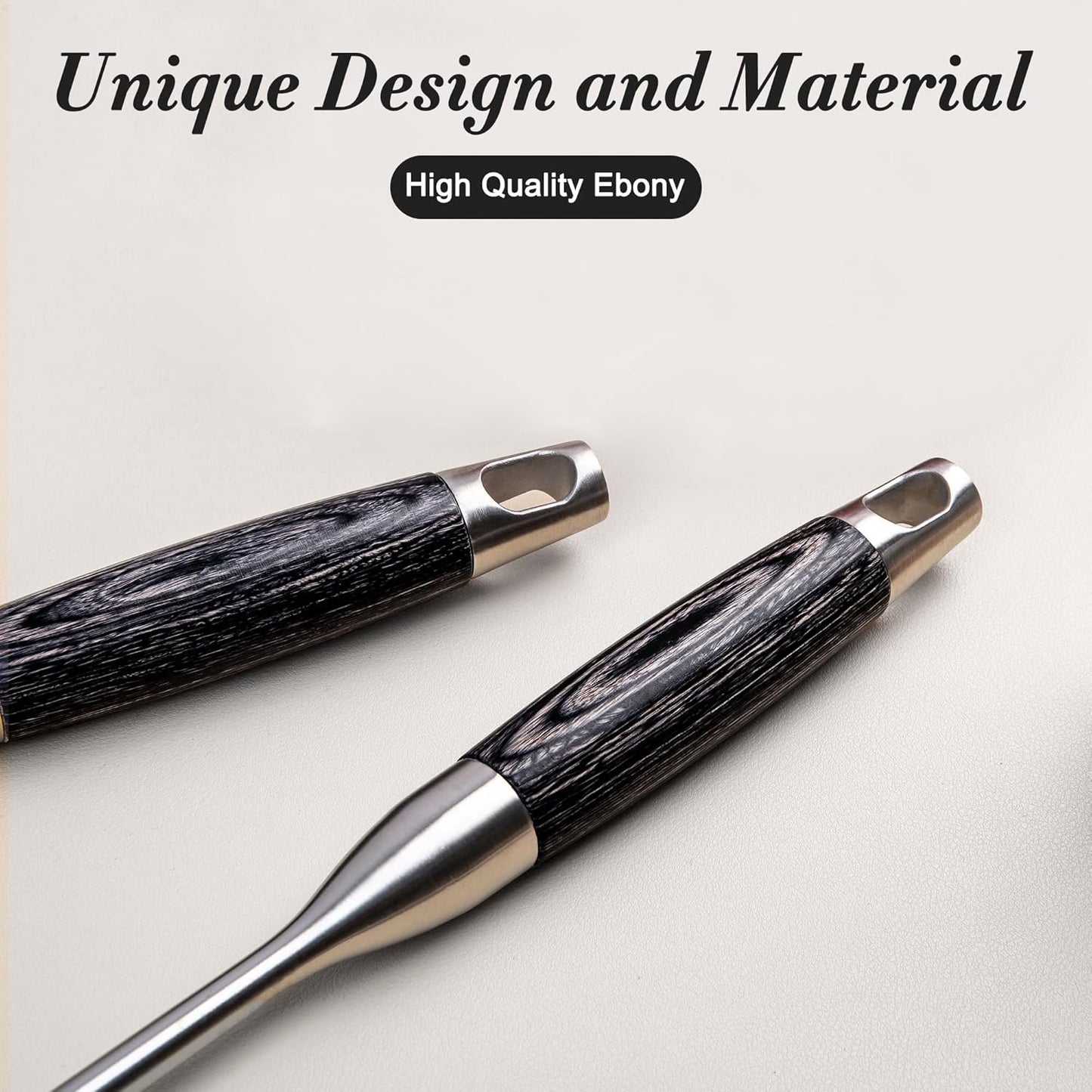 FJNATINH Wok Spatula and Ladle, Heat-Resistant Wok Tools with Wooden Handle Stainless Steel Wok Spatulas Cooking Utensils Set Wok Accessories,2 PCS