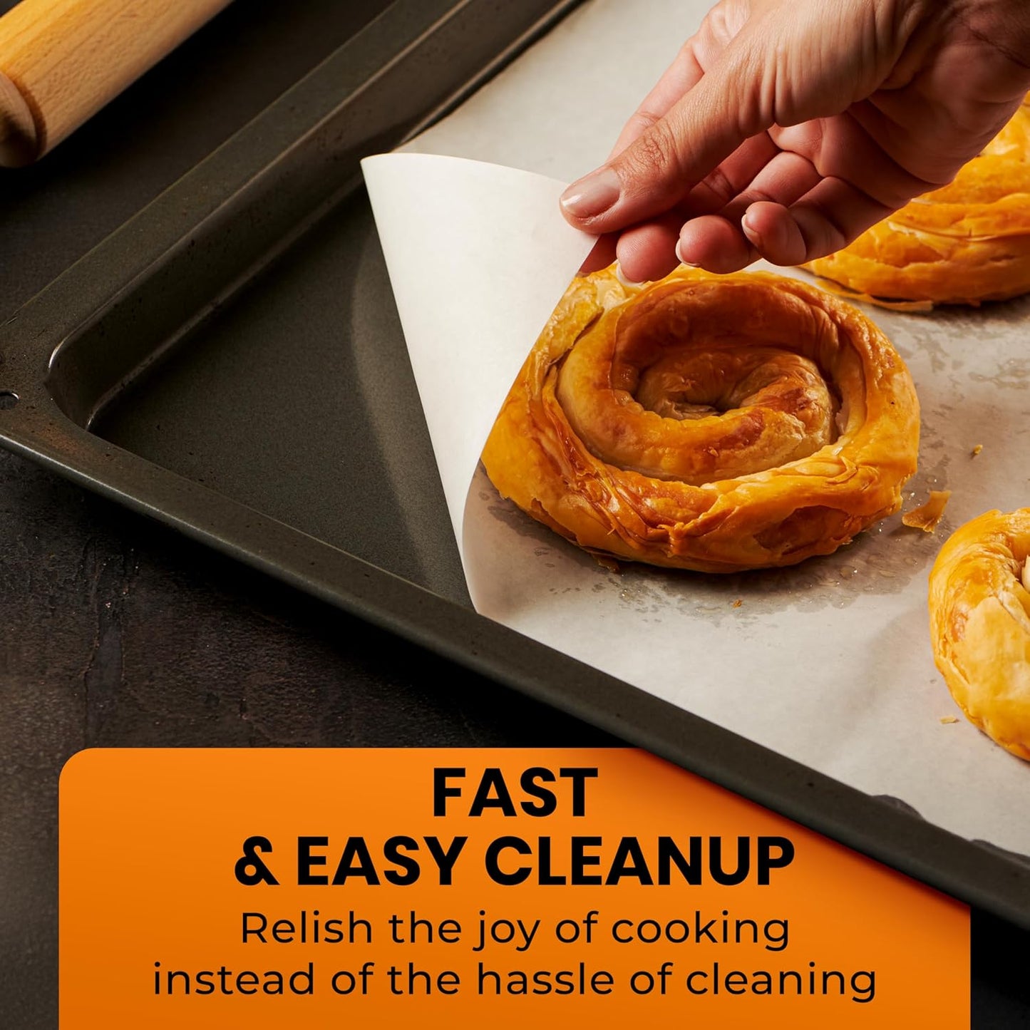 220 Pcs 9x13 Inch Parchment Paper Sheets by Baker's Signature | Parchment Baking Paper, Parchment Paper - Perfect for Baking, Precut Non-Stick Sheets, Eco-Friendly, Will Not Curl or Burn