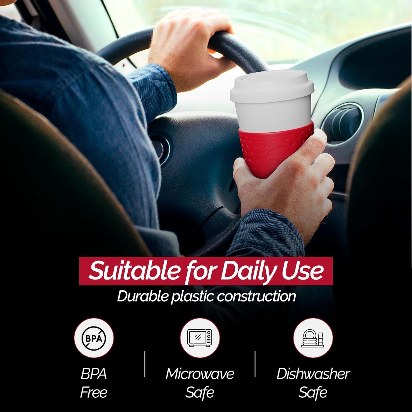 Copco Acadia Travel Mug, 16-Ounce, Cherry Red