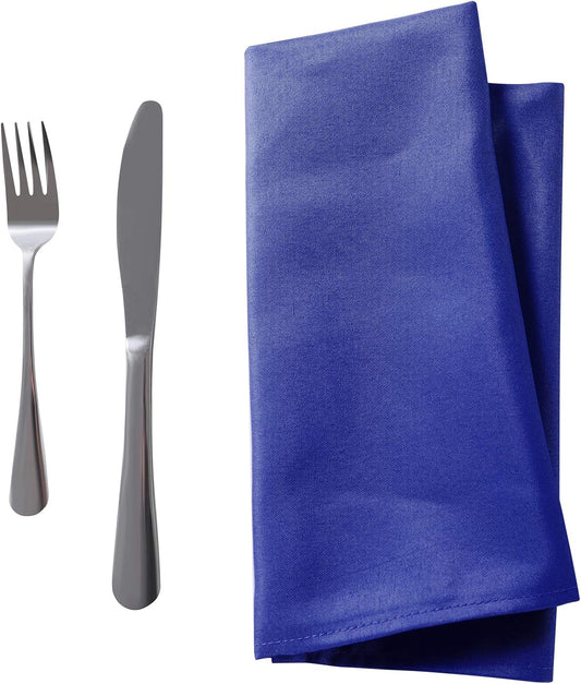 Bailarina Cloth Napkins Set of 40,17x17 inches Dinner Napkins Cloth Washable,Polyester Square Table Cloth Napkin Bulk with Hemmed Edges Ideal for Banquets, Parties and Weddings-Royal Blue