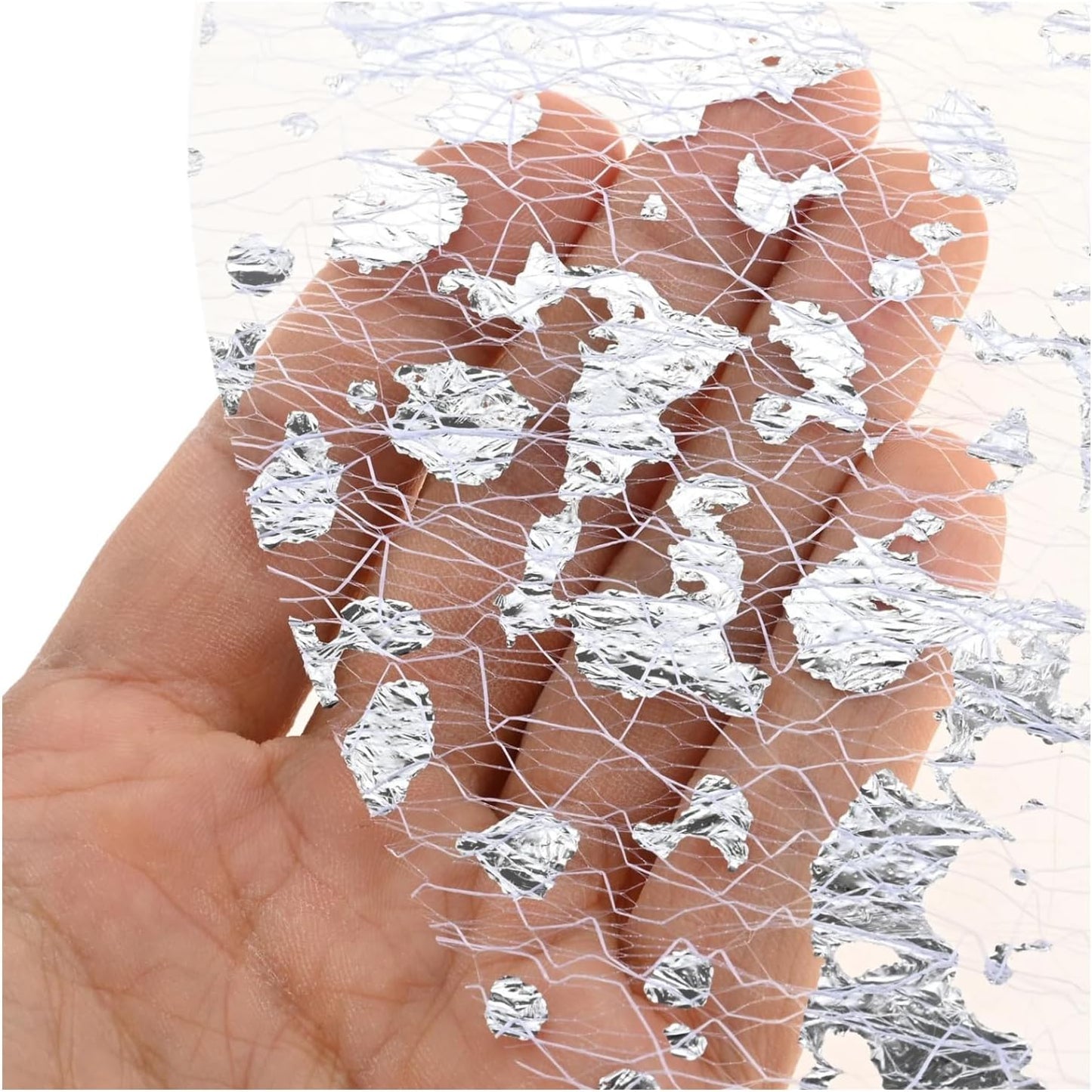 Disposable Silver Placemats Set of 100 Metallic Thin Round 13 Inch Silver Doilies Charger Foil Mesh Pressed Fall Table Mates 100 Pack for Wedding Birthday Party