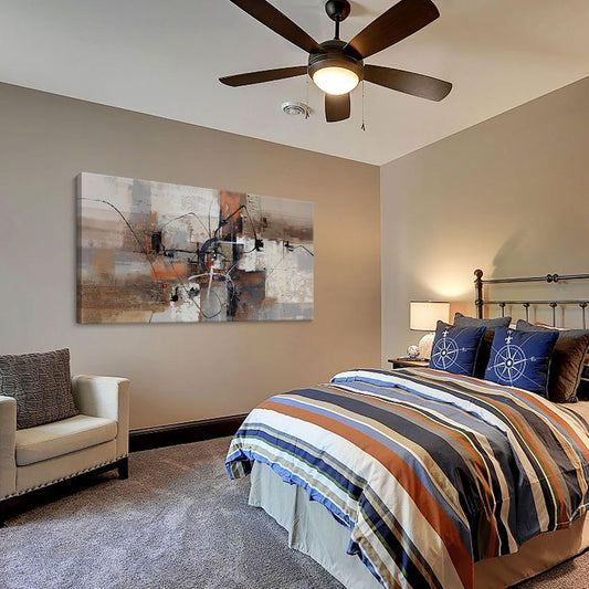 YDYSUNE Abstract Canvas Wall Art, Modern Wall Decor Painting, Brown Room Decorations, Orange Wall Art for Living Room, Bedroom, Office Artwork Wall Decor 29×58IN