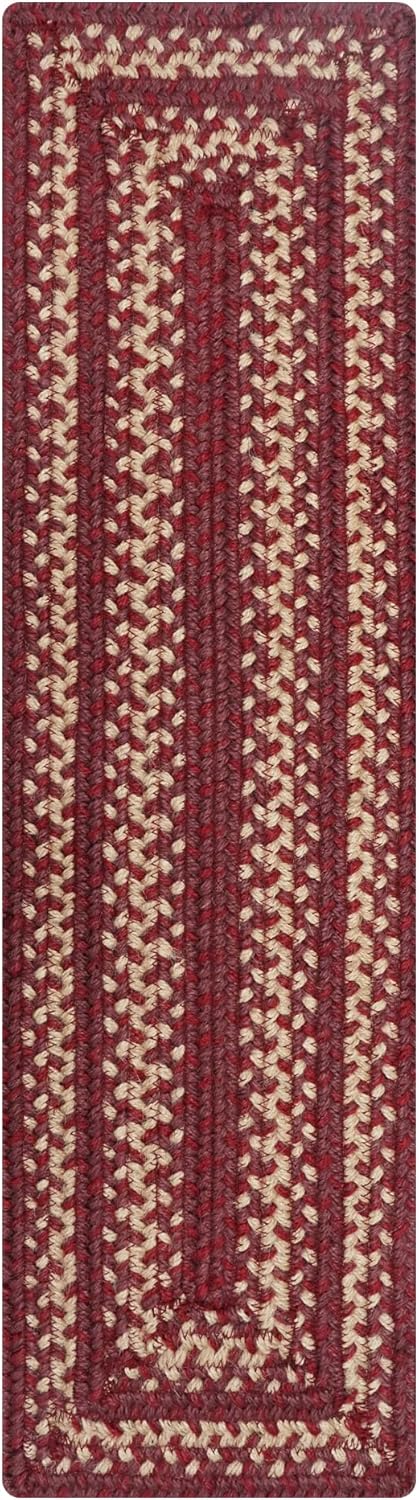 Autumn Maple Burgundy and Tan Long Table Runner 8x28, Jute, Set of 2, Rectangle - Rustic Primitive Decor for Dining Table, Easy to Clean