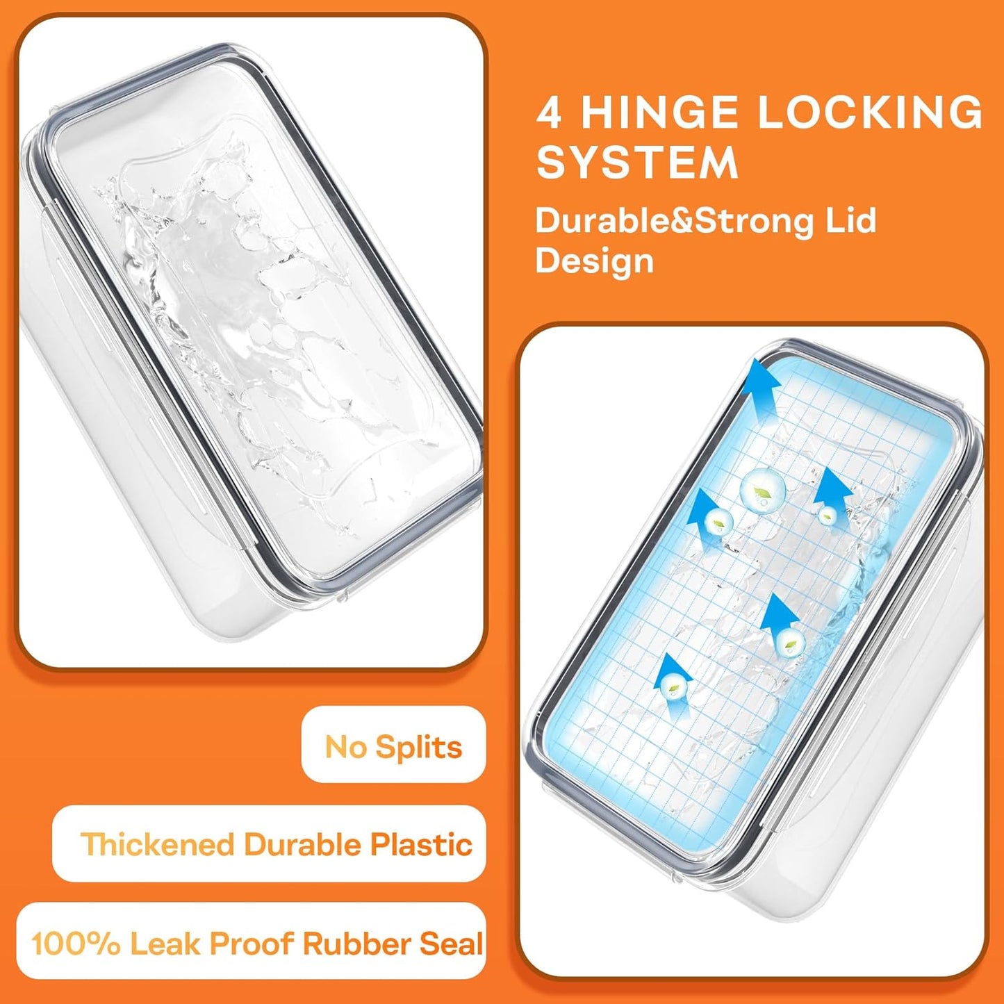 54 PCS Food Storage Containers with Lids Airtight (27 Lids &27 Containers) Leakproof Meal-Prep Kitchen Organization,Reusable Containers for Food Plastic Microwave/Dishwasher Safe with Labels & Pen