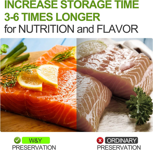 Vacuum Sealer Bags - 8" x 20' (3 Rolls) - Commercial Grade Sous Vide & Food Saver Rolls, Reusable & Resizable, Puncture Protected, Ideal for Cooking & Freezer Storage