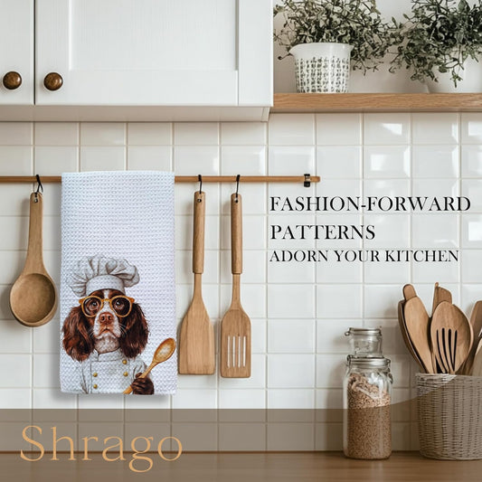 Funny English Springer Spaniel Dog Kitchen Towels, English Springer Spaniel Gifts for Women Dish Tea Towels for Kitchen, Dog Lovers Mom Dad Owner Gifts Decorative Hand Towels, 16x24 Inch