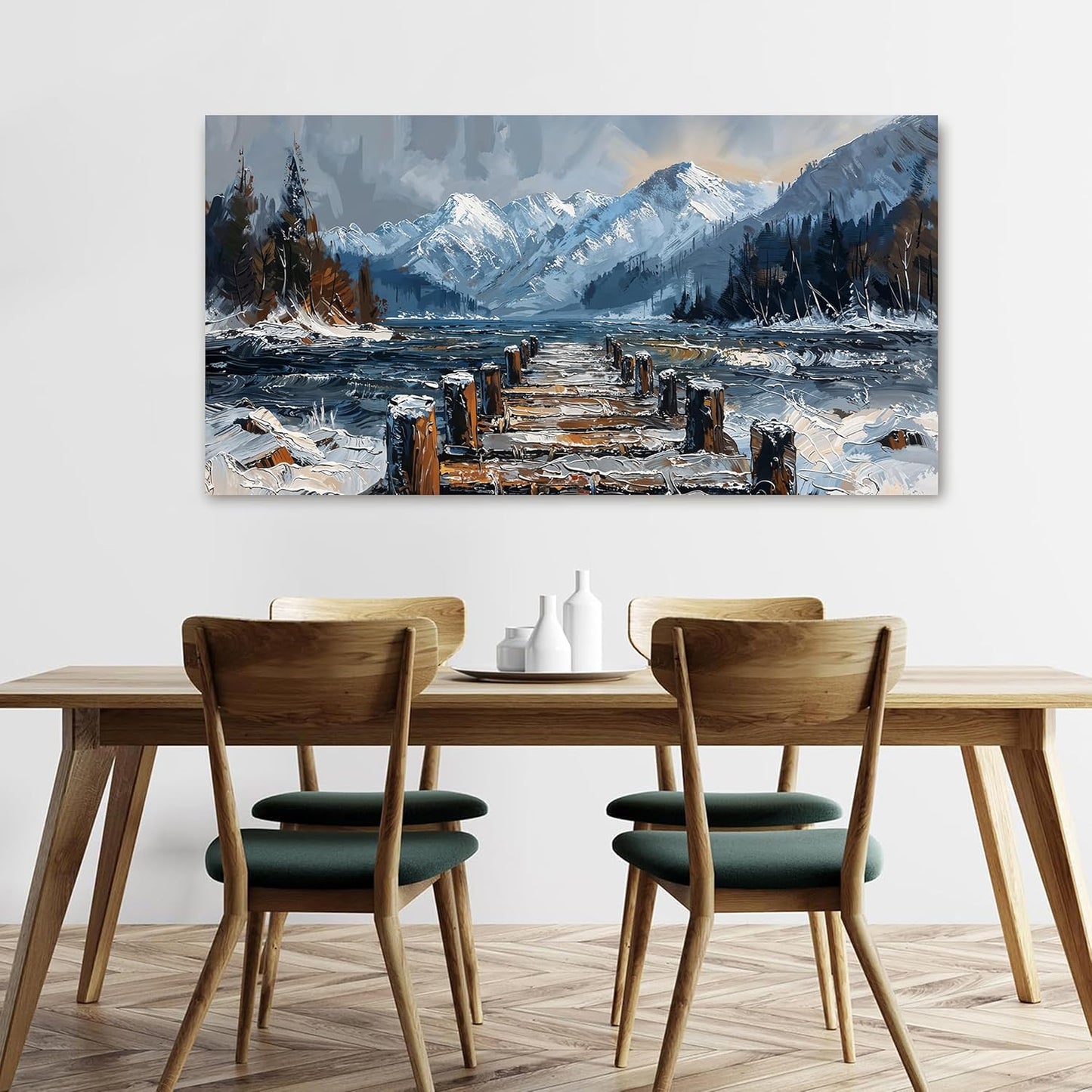 Canvas Wall Art Decor Large Wall Art for Living Room Nature Landscape Wall Art Prints Canvas Art Wall Decor Artwork For Walls Modern Coastal Wall Art Decorations Bedroom Ofiice Kitchen Decor 24" X 48"