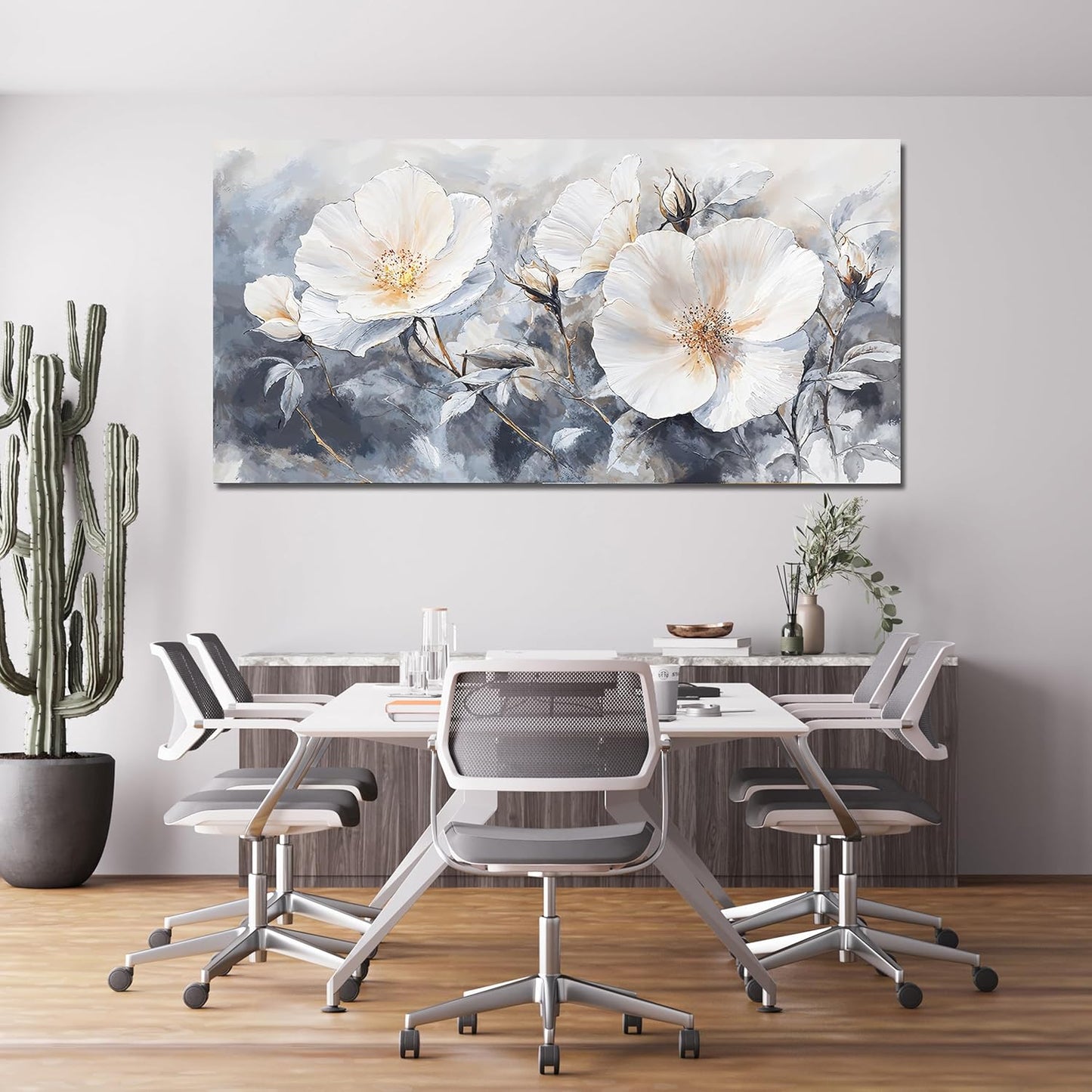 Canvas Wall Art Decor Large Black and White Wall Art Vintage Flower Wall Art Prints Wall Art Pictures for Living Room Canvas Art Wall Decor Oversized Artwork for Walls Bedroom Office Decor 29" X 58"