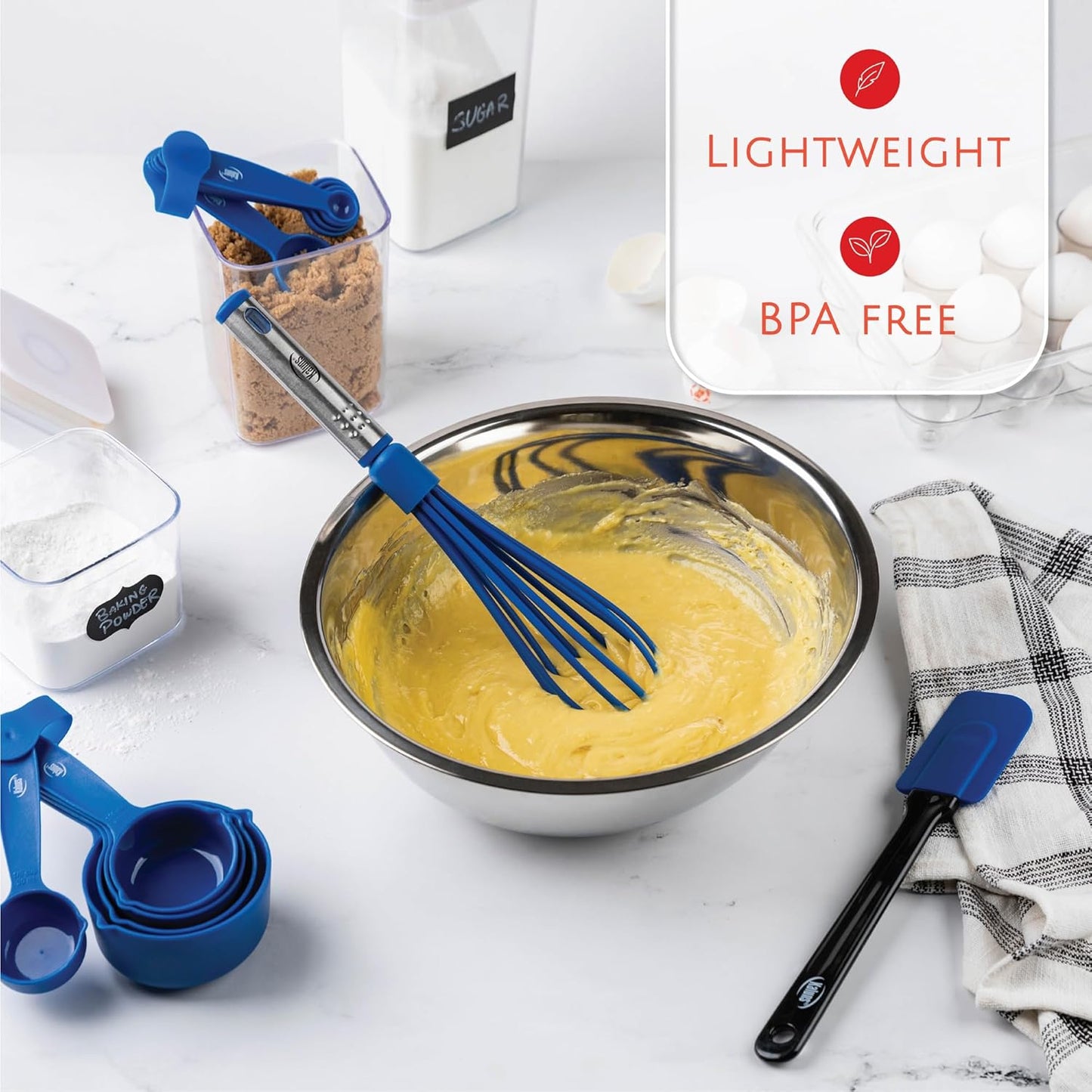 Kitchen Utensils Set 35 PCS Cooking Utensils Set, Nonstick and Heat Resistant Nylon Stainless Steel Silicone Spatula Set - Kitchen Gadgets Home Essentials Kitchen Accessories, Apartment Must Haves