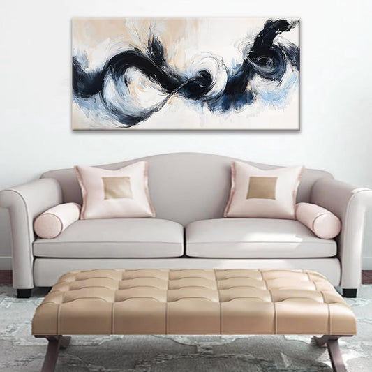 Suconvng Black And White Abstract Wall Art Print Painting Canvas Art Wall Decor Artwork Graffiti Abstract Wall Decor Pictures For Bedroom Kitchen Office Artwork 20 X 40 Inch Ready To Hang