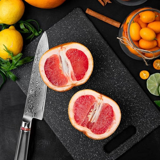 8" Damascus Chef Knife - 67-Layer Hand-Forged Blade, NSF Certified, Pakkawood Handle, Gift Box (62 HRC)