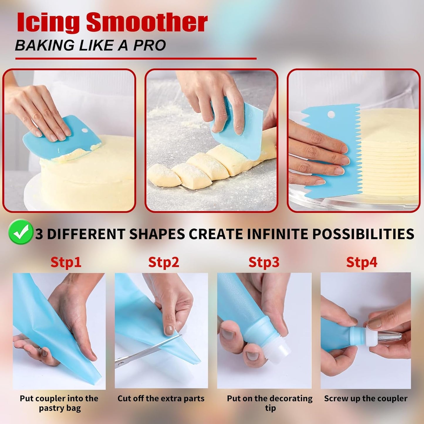 12 Cup Silicone Muffin Pan,Regular Size Cupcake Pan Great for Making Muffin Cakes, Bread, Tart - Piping Bags and Tips Set,Silicone Baking Cups-2 Pack