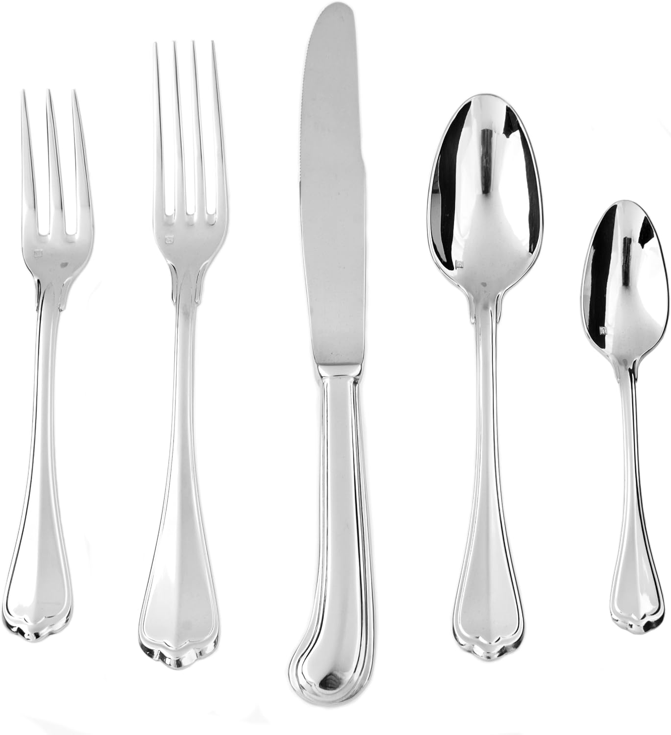 Fortessa San Marco 18/10 Stainless Steel Flatware Solid Handle Steak Knife, Set of 12