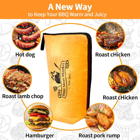 BBQ Blanket for Resting Meat – Insulated Smoker Grilling Bag for Juicy Flavorful Meats | Ideal for Brisket, Ribs, Pork & More | Durable, Easy to Clean & Portable(21in)