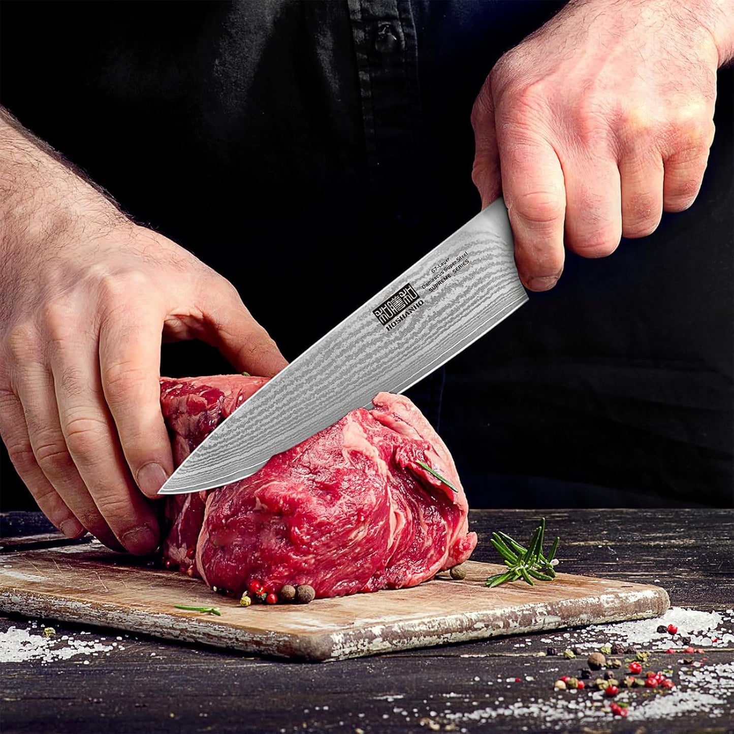 HOSHANHO Damascus Chef Knife 8 Inch, Professional 67 Layers 10Cr15CoMoV Super Steel Kitchen Knife, Ultra Sharp Japanese Knife with Durable Ergonomic Olive Wood Handle