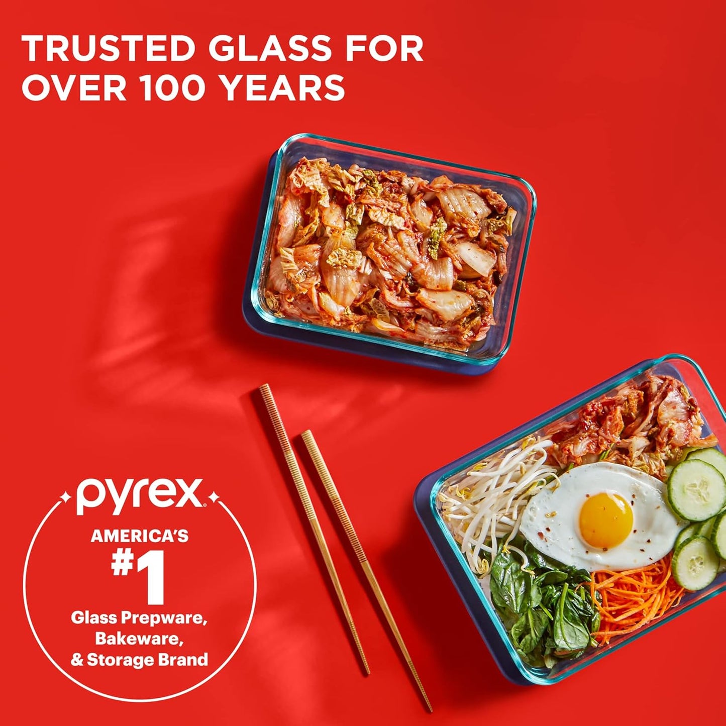 Pyrex Simply Store (3-Pack) Rectangular Glass Food Storage Containers Set, (3, 6 & 11 Cup) Meal Prep Containers With BPA-Free Lids, Dishwasher & Microwave Safe