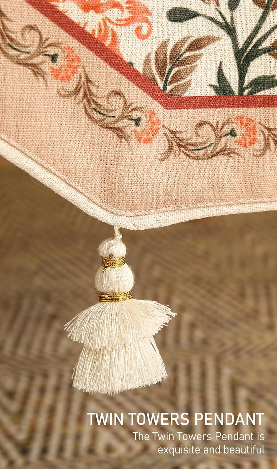 ISAENNE Designer French Elegant Linen Table Runner 71 Inches Long,Farmhouse Lily Pattern Decor Table Runners for Dining Tables,Thanksgiving,Kitchen Tables,Christmas,12"*71"-Aurora A