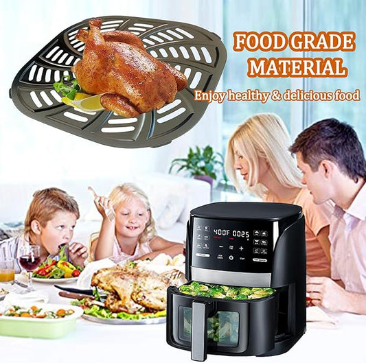 6QT Air Fryer Grill Pan for Gourmia GAF616 Air Fryers, Upgraded Air Fryer Crisper Tray Grill Crisper Plate Rack Insert Grate Grid Shelf for Gourmia 6QT Air Fryers, Nonstick, Dishwasher Safe