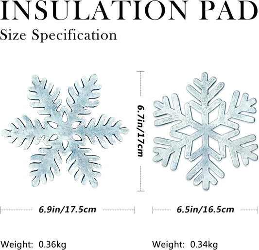 2 Pack Snowflake Trivets for Hot Dishes, Heat Resistant Metal Trivet for Countertops, Christmas Decorative Trivets for Holiday&Christmas Decorations for Kitchen