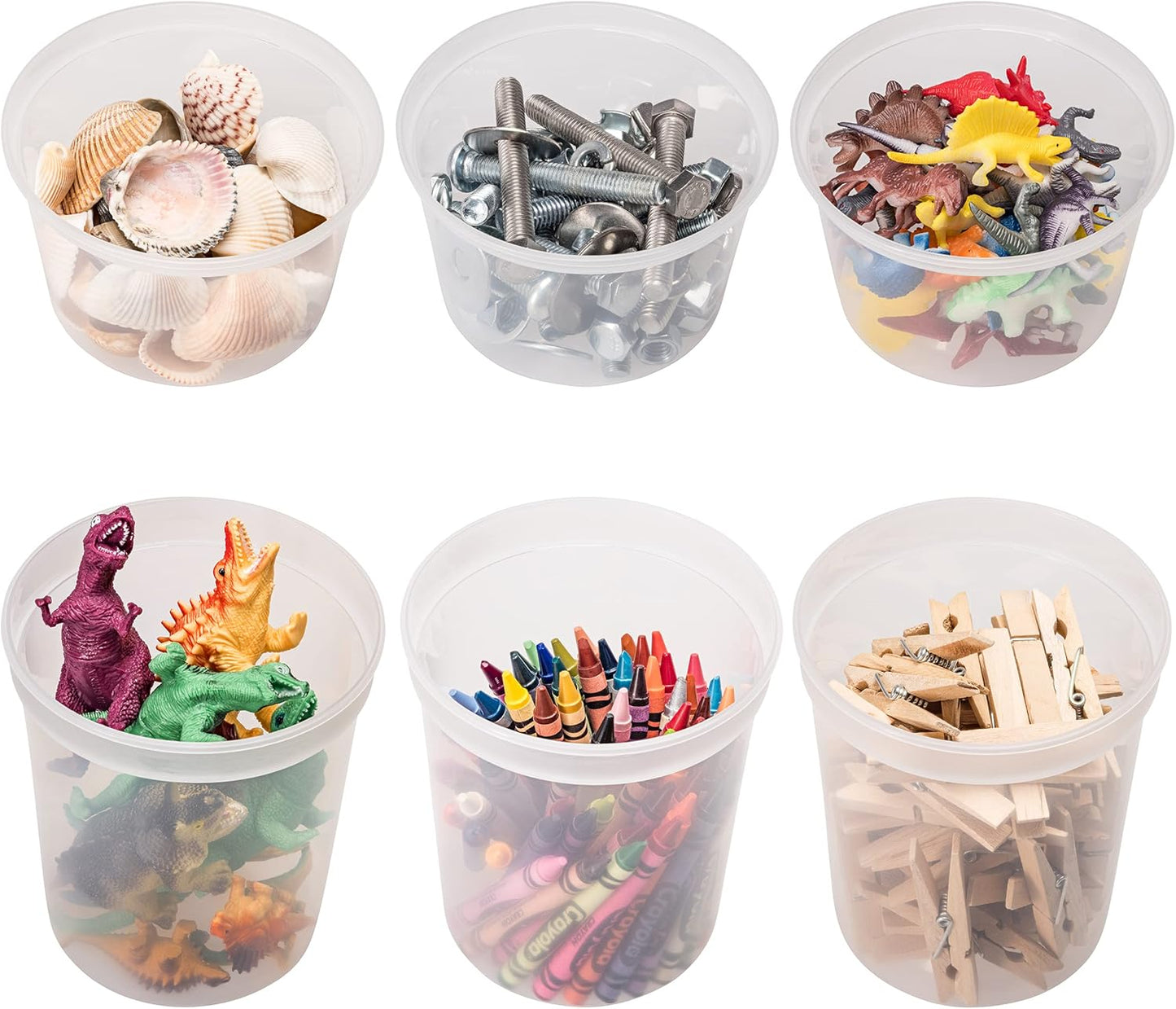 DuraHome Deli Containers with Lids for Food Storage Leakproof - 60 Sets BPA-Free Plastic Microwaveable Clear Food Storage Container Premium Quality, Freezer & Dishwasher Safe (16 oz & 32 oz - Bulk)