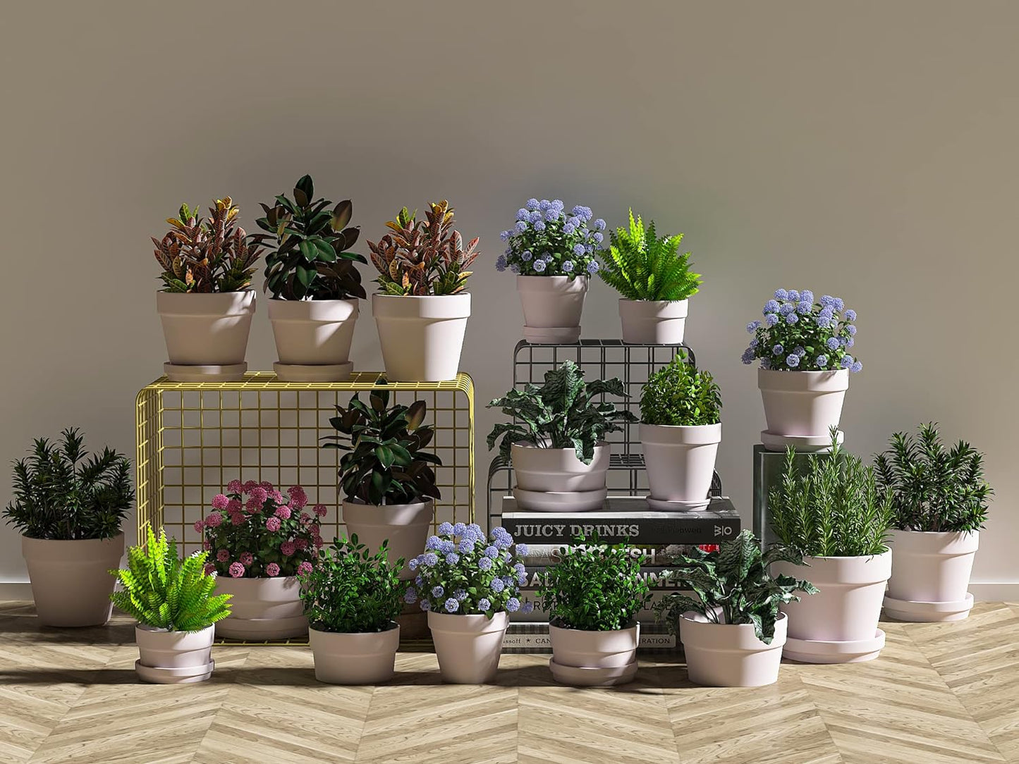 36 PCS Small Mini Pink Clay Pots with Drainage Holes, 2.5inch Terra Cotta Pot Clay Ceramic Pottery Planter, Succulent Nursery Pot/Cactus Plant Pot, for Indoor/Outdoor Plants, Crafts, Wedding Favor