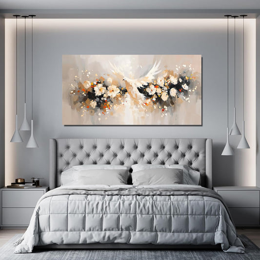 Canvas Wall Art Decor Wall Art Pictures for Living Room Colorful Flowers Wall Art Prints Artwork for Walls Dove of Peace Wall Art Decorations Art Work for Wall Decor Bedroom Office Decor 20" X 40"