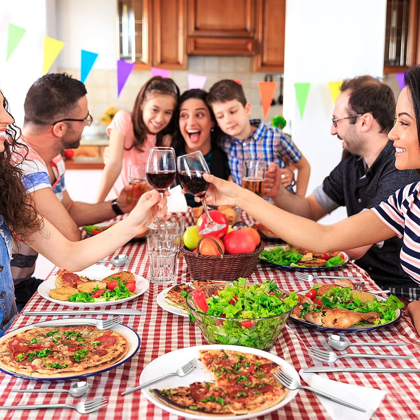 Silverware Set, Stainless Steel 20 Piece Flatware Sets Service for 4, Cutlery Utensil Set, Mirror Polished, Include Fork Knife Spoon Set, Dishwasher Safe