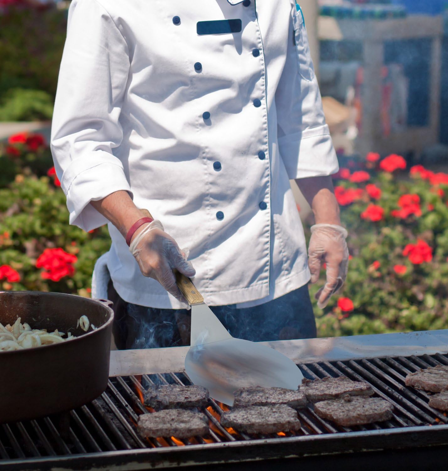 Extra-Large Stainless Steel Wide Spatula Turner Strong Wooden Handle - Dishwasher Safe Kitchen Utensil - Heavy Duty Oversized Metal Lifter Grilling, Cooking, Baking Cake & Cookies pancake spatula