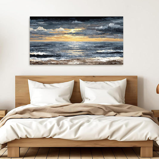 Canvas Wall Art Decor Wall Art Pictures for Living Room Abstract Coastal Wall Art Prints Modern Landscape Wall Art Decorations Abstract Canvas Art Wall Decor Bedroom Office Decor 20" X 40"