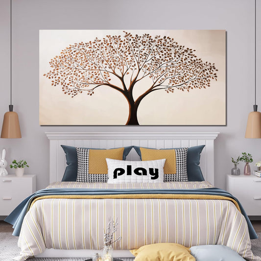 Canvas Art Wall Decor Modern Tree of Life Wall Art Prints Oveersized Canvas Wall Art Decor Minimalist Botanical Wall Art Decor Large Wall Art for Living Room Home Office Wall Decor Aesthetic 29" X 58"