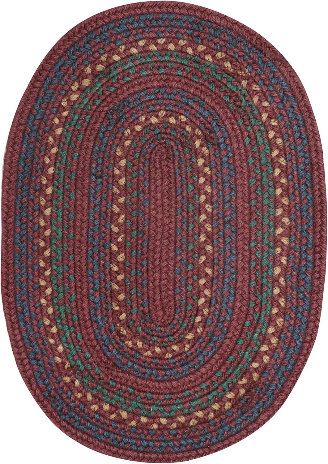 Jamestown Jute Oval Placemats Set of 6-13x19, Burgundy - Vibrant Colors, Durable, Easy to Clean and Protects Furniture