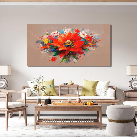 Canvas Wall Art Decor Modern Botanical Wall Art Decorations Wall Art Pictures for Living Room Canvas Art Wall Decor Colorful Flowers Wall Art Prints Artwork for Walls Bederoom Office Home Decor 20" X 40"