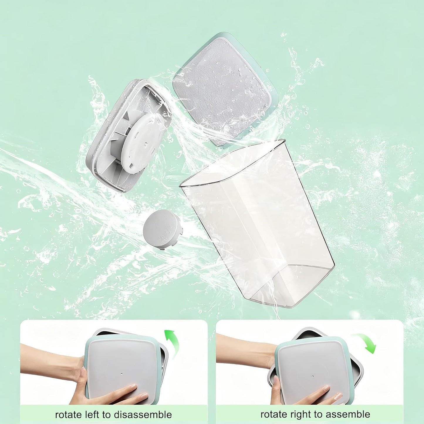 Pop Containers with Lids - Stackable Airtight Food Storage, Kitchen Pantry Storage Containers for Snacks Candy Salt Herbs Spices BPA-Free (4000ml / 4.2qt *4)