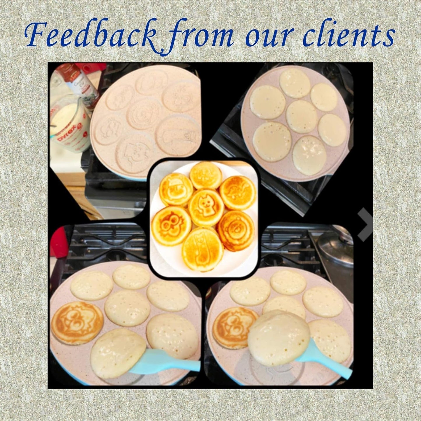 Nonstick Pan, Egg Waffle Maker Breakfast Silver Dollar Pancake, Griddle, Crepe Maker 7 Animal Molds for Kids Omelette Skillet