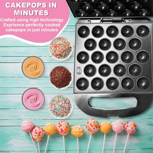 23 Cake Pop Maker Machine – Electric Non-Stick Baker, Fast Heating, Easy to Use for Kids, Birthdays, Parties, Snacks, Gifts, Fun Kitchen Gadget for Home & Restaurants, Makes 23 Cake Pops at Once
