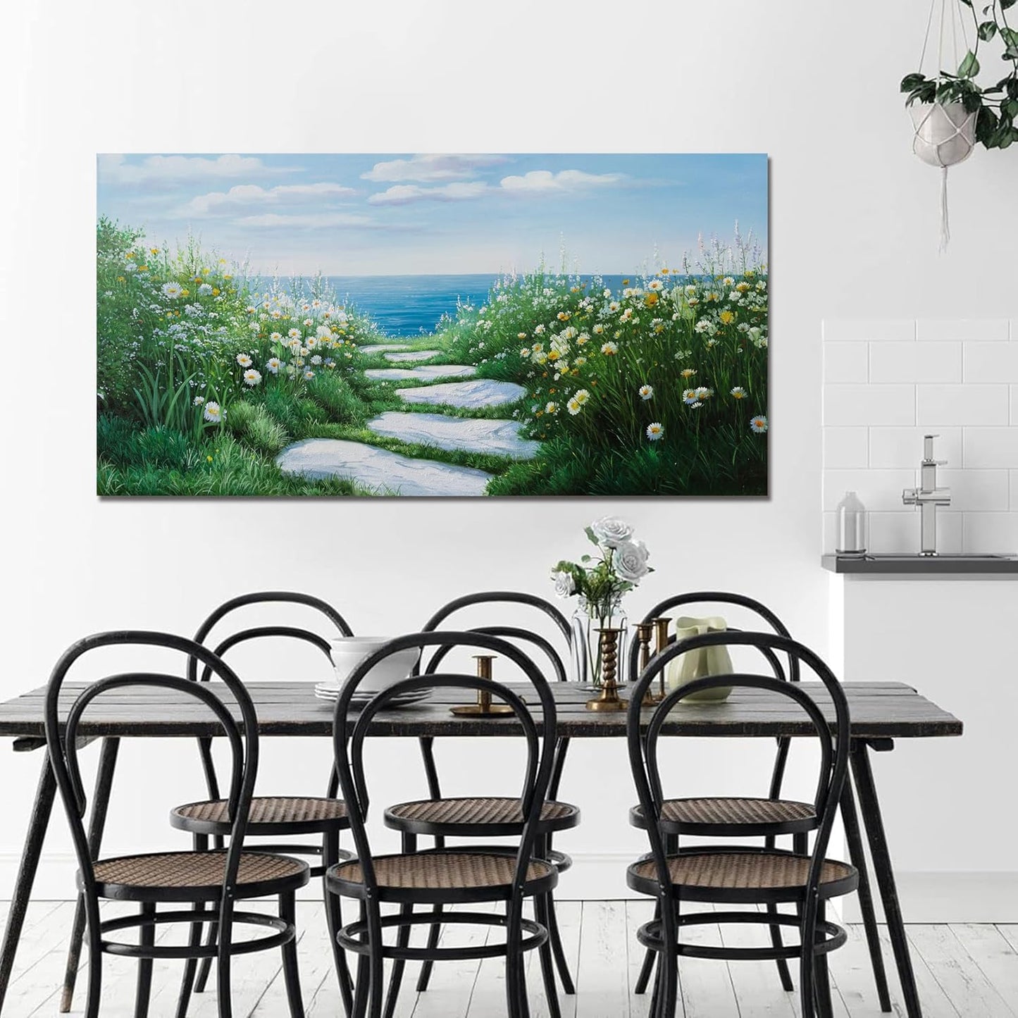 Canvas Wall Art Decor Modern Wall Art for Living Room Canvas Art Wall Decor Nature Landscape Wall Art Decor Pictures Coastal Ocean Wall Art Prints Artwork for Walls Bedroom Office Wall Decor 20" X 40"