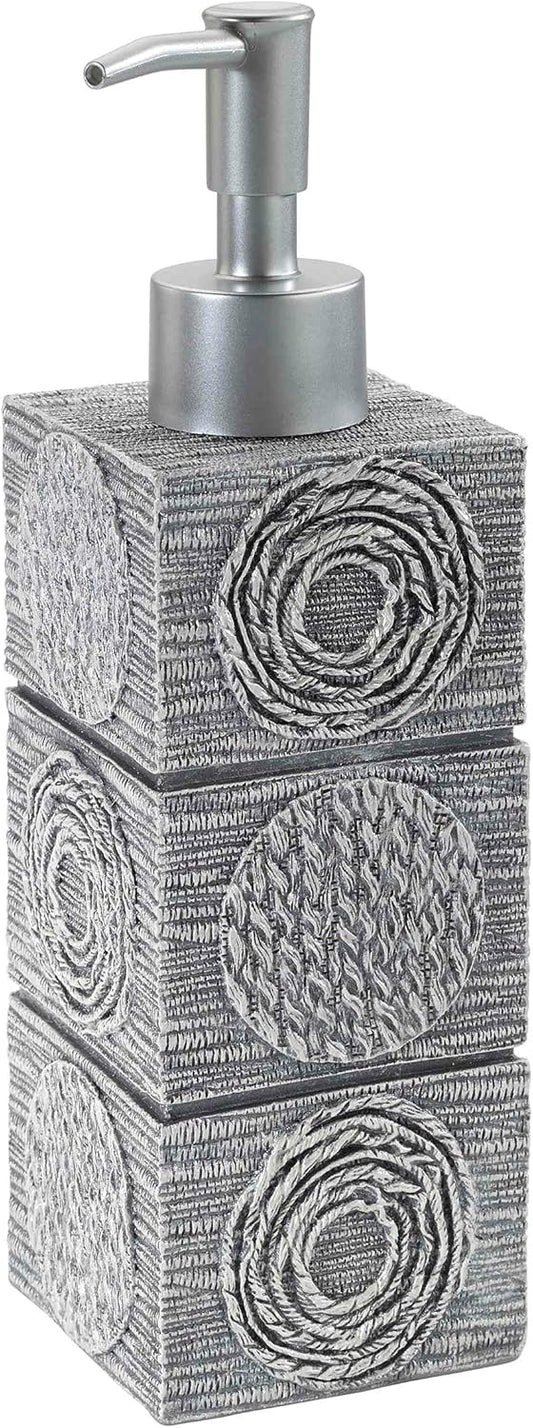 Avanti Linens - Accessory Set, Resin Tumbler, Toothbrush Holder, Soap Dish & Lotion Pump, Durable Bath Decor (Galaxy Collection, Silver)