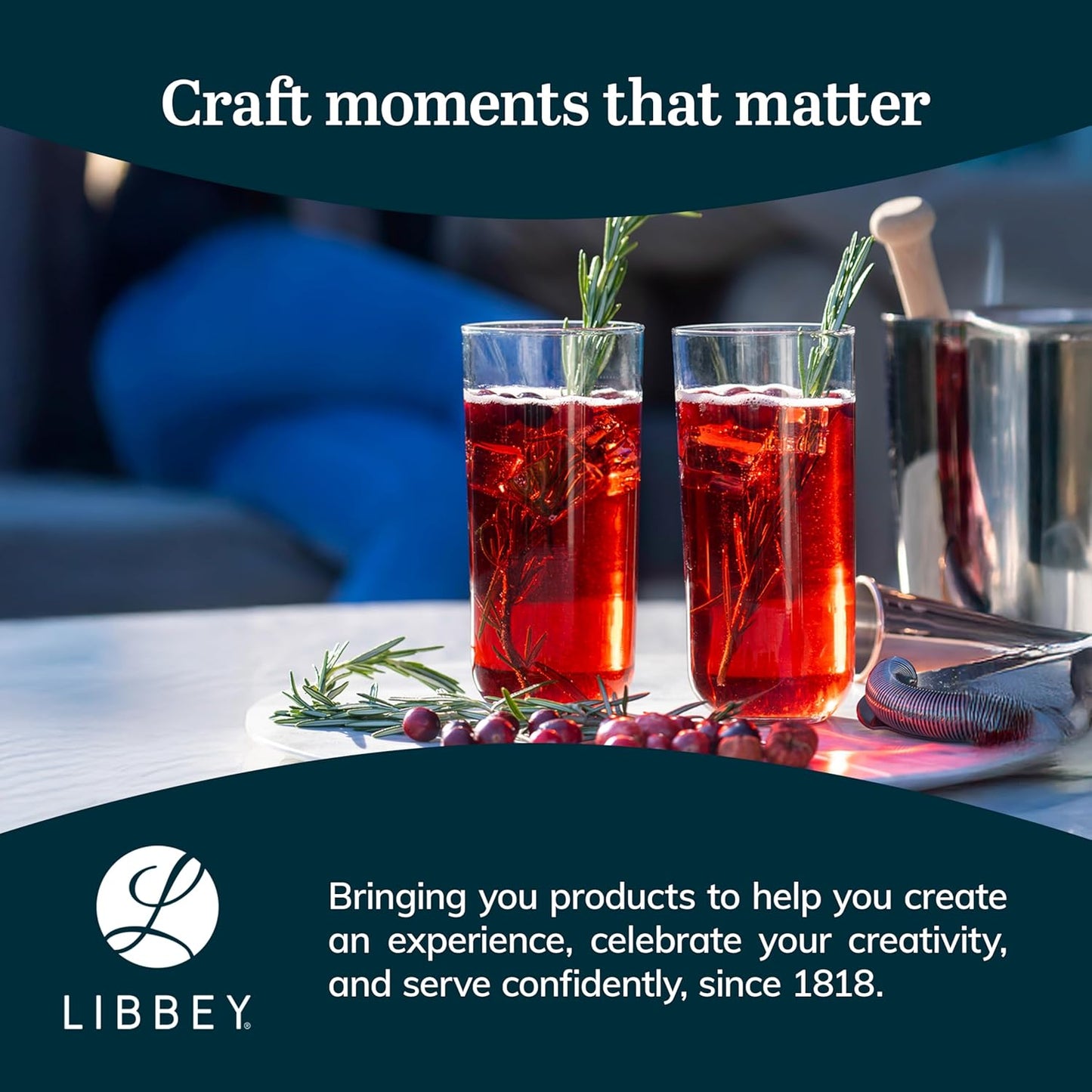 Libbey Polaris Tumbler and Rocks Glass Set, Smoke Hue Drinkware Glasses Set, Lead-Free Tall Water Glasses with Modern Clean Lines, Dishwasher Safe Drinking Glasses Set of 16