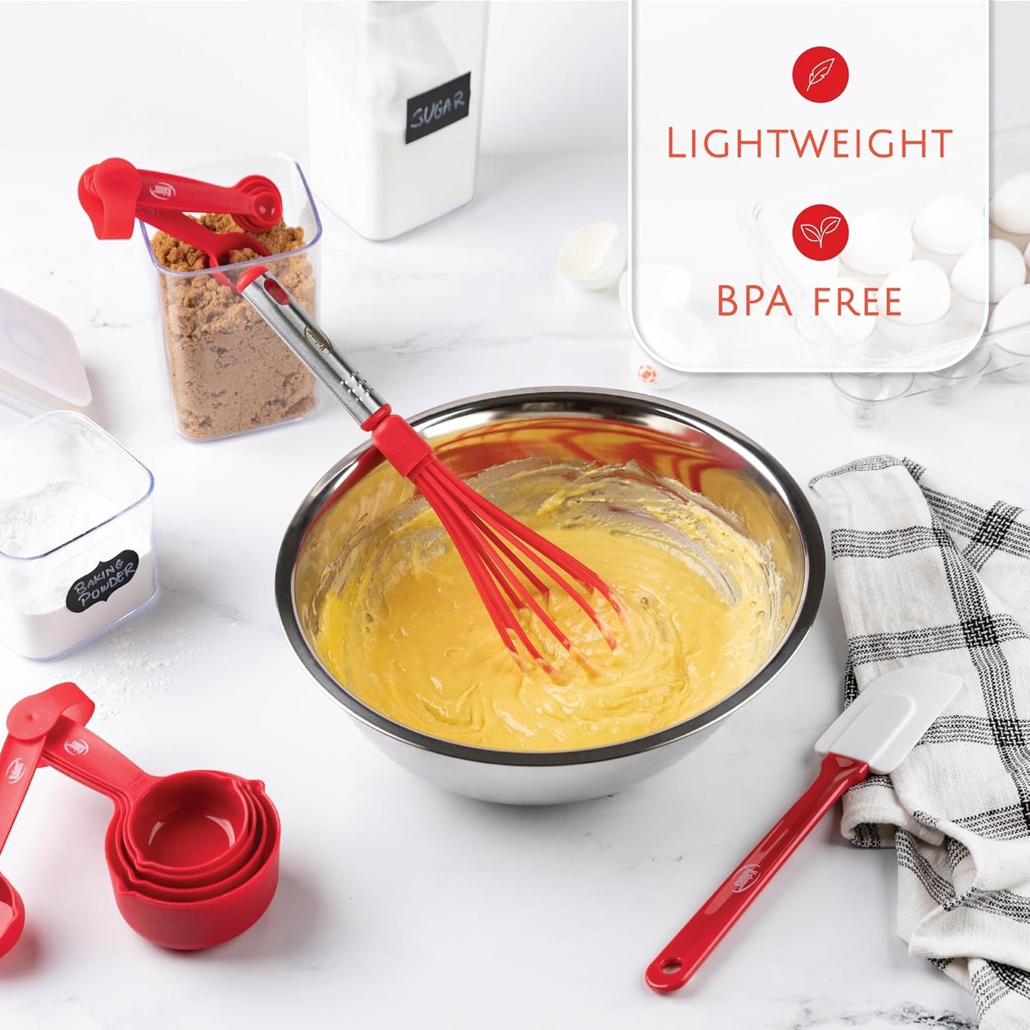 Kitchen Utensils Set 35 PCS Cooking Utensils Set, Nonstick and Heat Resistant Nylon Stainless Steel Silicone Spatula Set - Kitchen Gadgets Home Essentials Kitchen Accessories, Apartment Must Haves