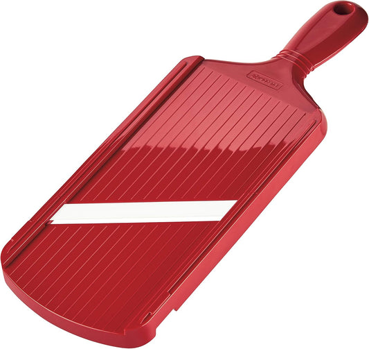 Kyocera Advanced Ceramic Double-edged Mandolin Slicer With Guard, Red