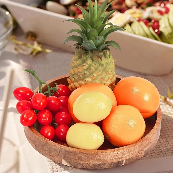 12 Inch Acacia Wood Lazy Susan Organizer for Cabinet, Lazy Susan Turntable for Countertop Table Pantry, Kitchen Turntable Storege Container