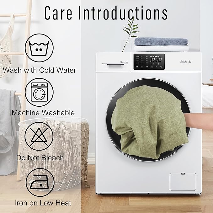 DWCN Faux Linen Tablecloth Rectangle - Fabric Waterproof Spill-Proof Wrinkle and Stain Resistant Tablecloths Decorative Farmhouse Table Cover for Kitchen Dining Party, 60 x 102 Inch, Sage Green