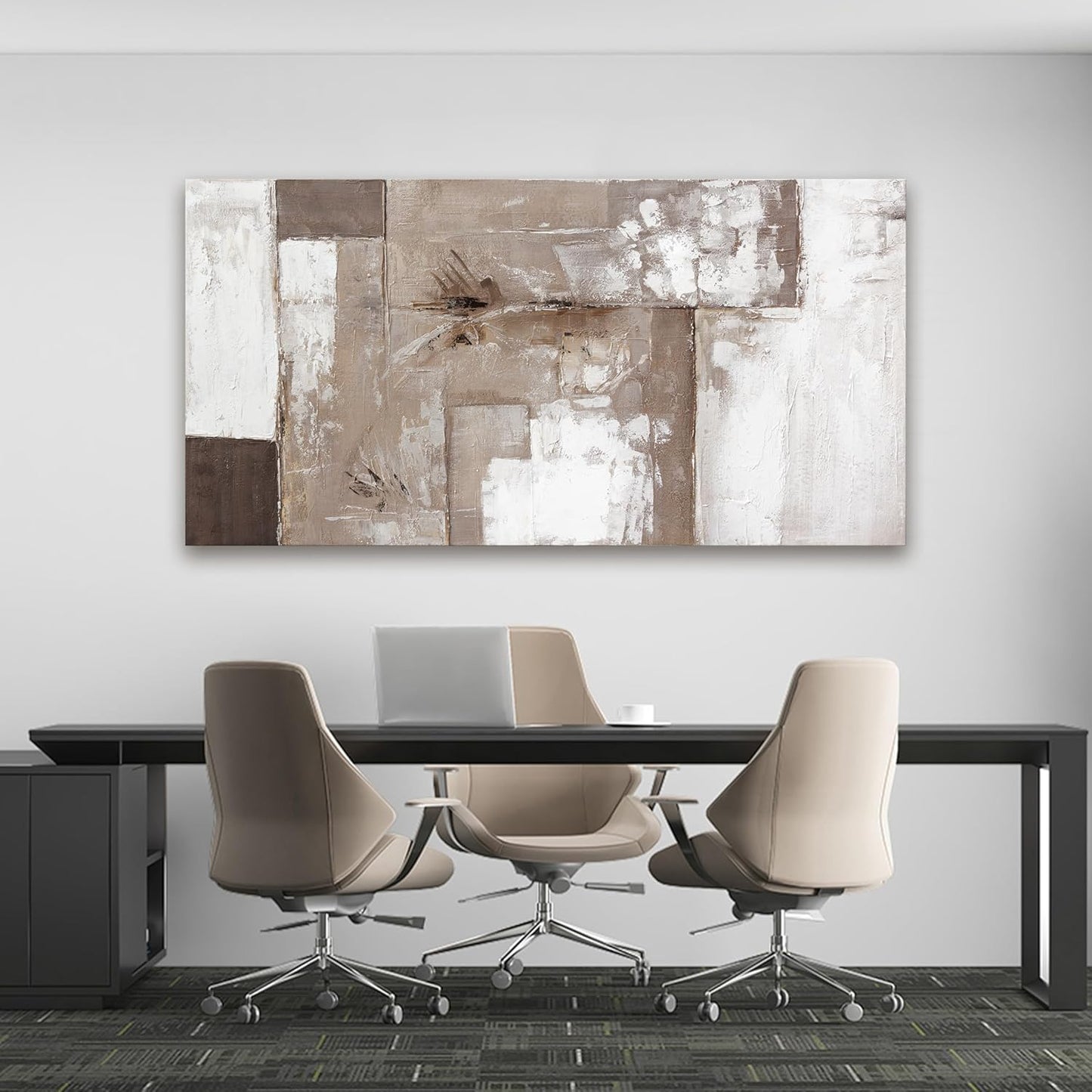 Abstract Wall Art For Living Room Brown Grey And White Wall Art Abstract Canvas Art Wall Decor Paintings Background Modern Artwork Decor For Bedroom Bathroom Can Be Hung 24×48 Inch