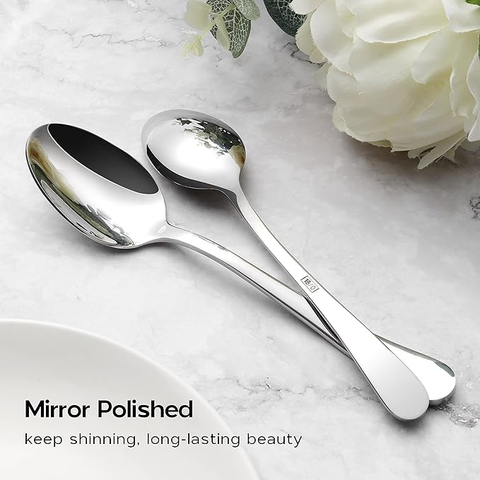 Onader 60 Piece Heavy Duty Flatware Set, Stainless Steel Silverware Cutlery Set for 12