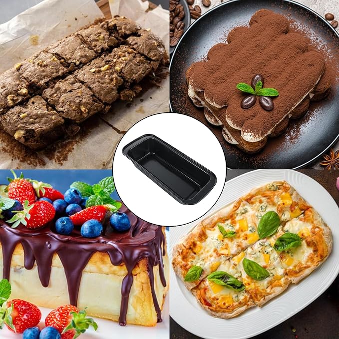 4 Pack Large 11.8'' x 5'' Bread Loaf Pan Carbon Steel Long Bread Loaf Pan Bread Pans for Homemade Bread Meatloaf Pan Dishwasher Safe Easy Release Bakeware