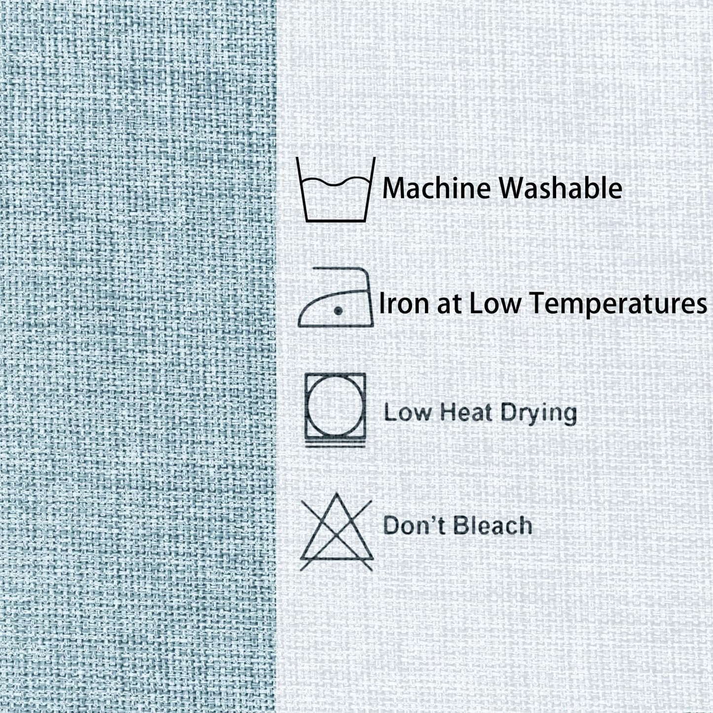 Hiasan 2 Pack Faux Linen Rectangle Tablecloth - Wrinkle and Stain Resistant Washable Table Cloth for Kitchen Dining Room Holiday Table Cover for Party Dinner, Lux Slate Blue, 90 x 132 Inch