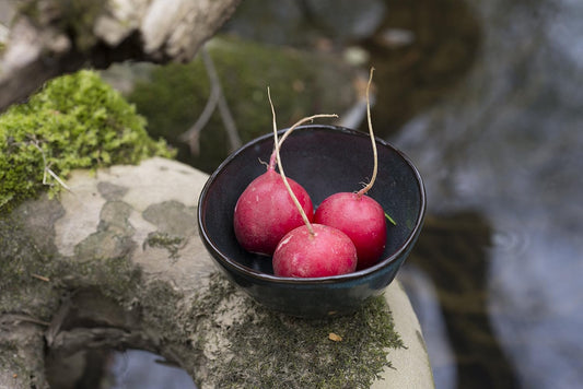 D&V 6 Piece Stōn Porcelain Dinnerware Sauce/Tasting Bowl Set, 4.5" x 2.25", Twilight