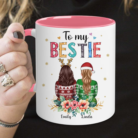 Personalized Bestie Cup - Christmas, Birthday Gifts For Best Friend, Bestie, Sister, BFF - Friendship Gifts For Women, Her, Women - Long Distance Cup - Birthday, Mothers Day Gift