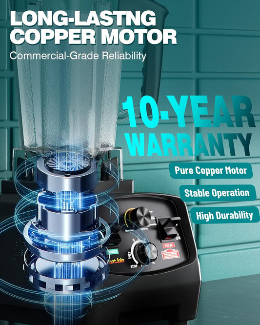 WantJoin Blender for Smoothies with 1800 Watt Motor Powerful Countertop Blenders for Kitchen 68OZ Large Capacity Smoothie Blender and Grinder Combo for Ice Crush Frozen Drinks Puree